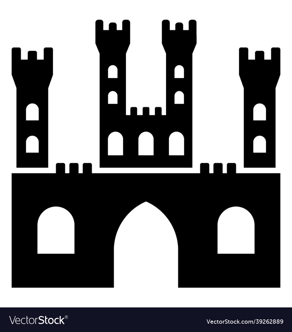 Fairy tale castle Royalty Free Vector Image - VectorStock