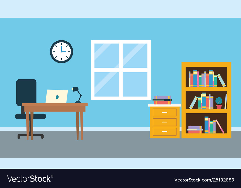 Office workplace background Royalty Free Vector Image