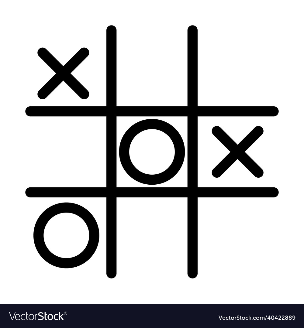 Hand Drawn Tic-tac-toe Elements. Grid Game, Cross, Toe. Strategy