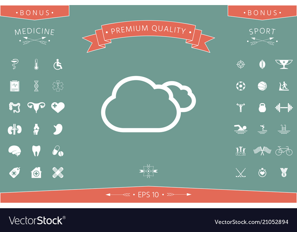 Clouds line icon Royalty Free Vector Image - VectorStock