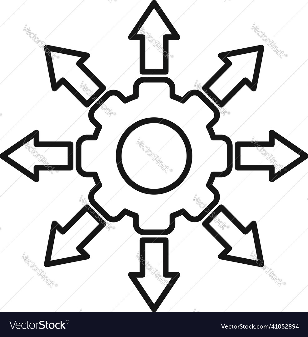 Leadership adapt icon outline business Royalty Free Vector