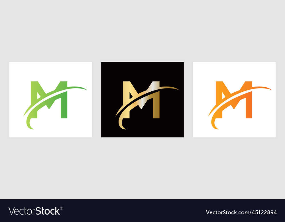 Monogram m letter logotype symbol letter m logo Vector Image