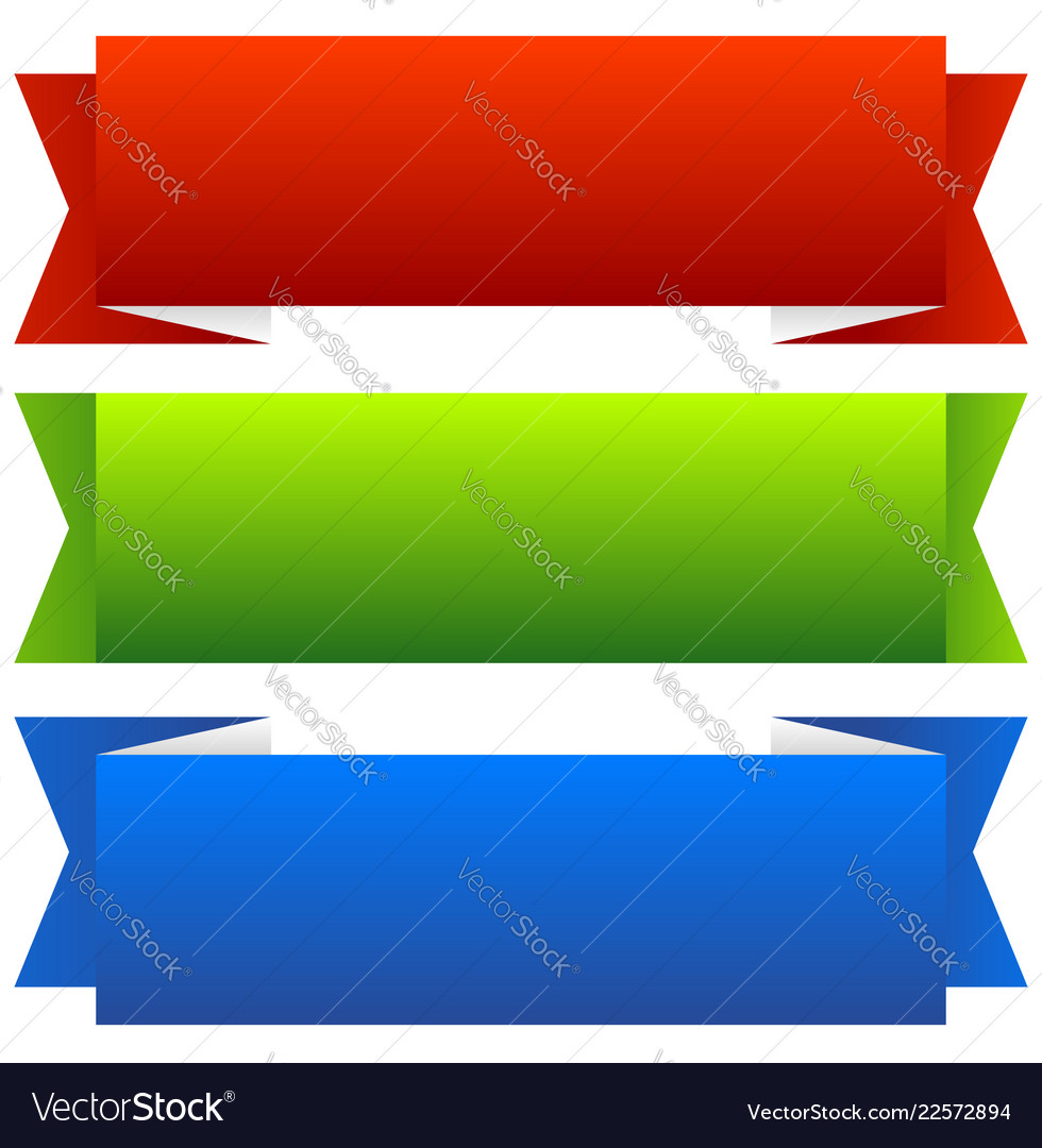 Set Of Banner Flag Shapes On White With Space Vector Image