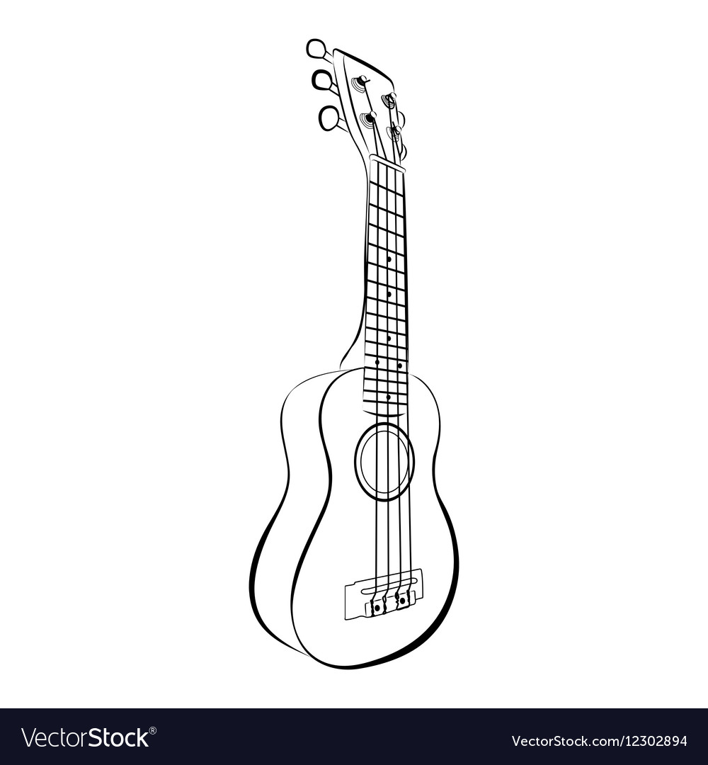 Ukulele cartoon Royalty Free Image