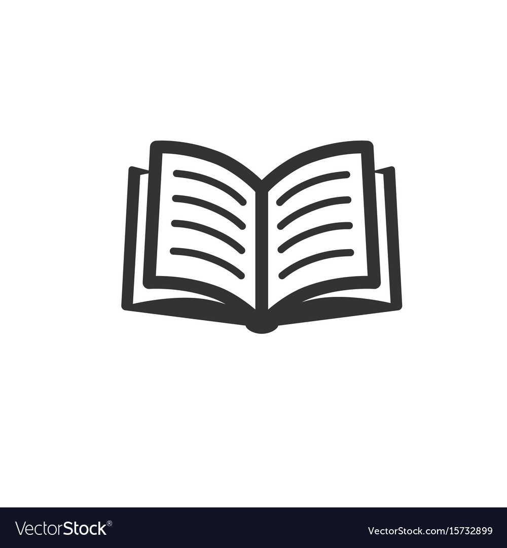 Book Icon Isolated On White Royalty Free Vector Image