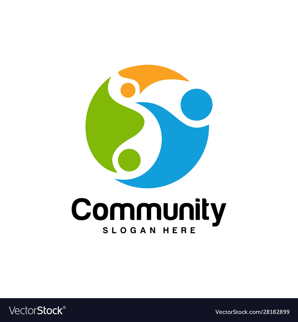 Community logo design inspiration template social Vector Image