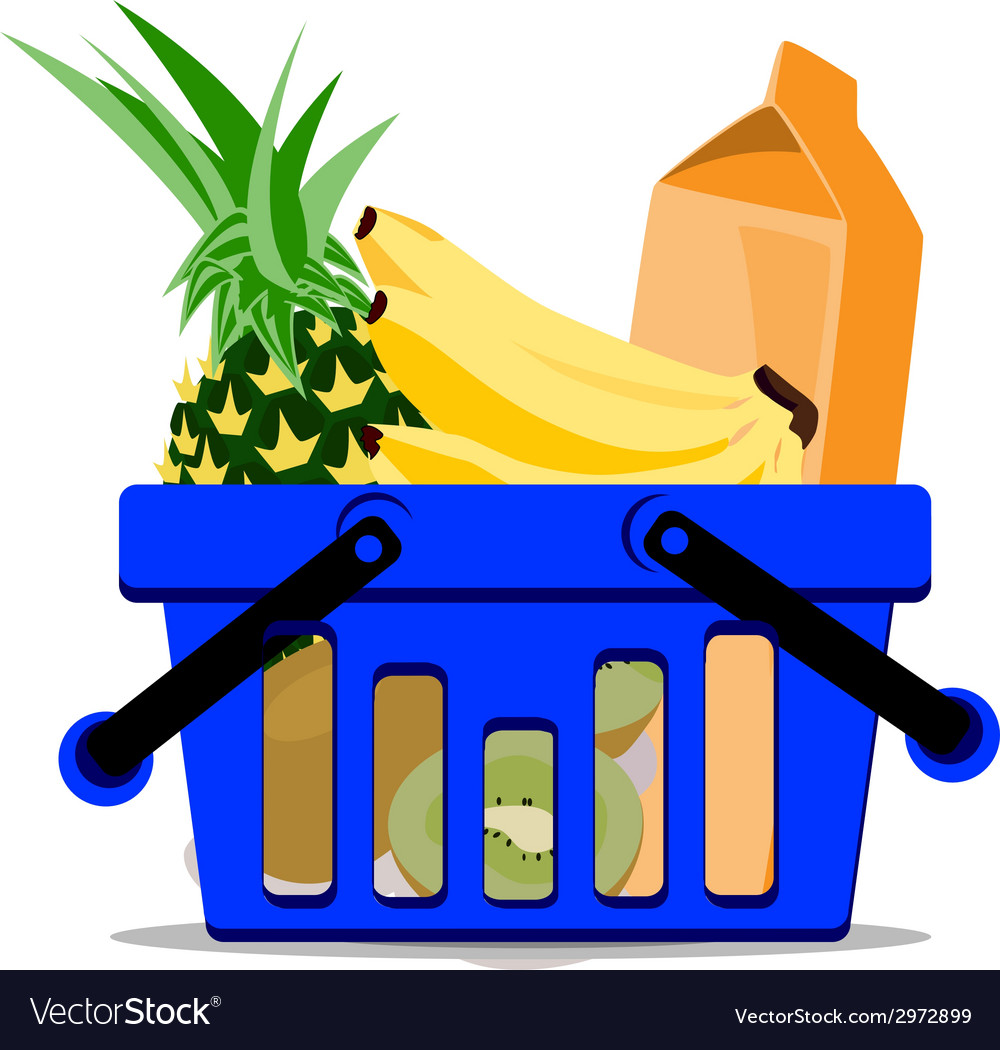 Full basket Royalty Free Vector Image - VectorStock