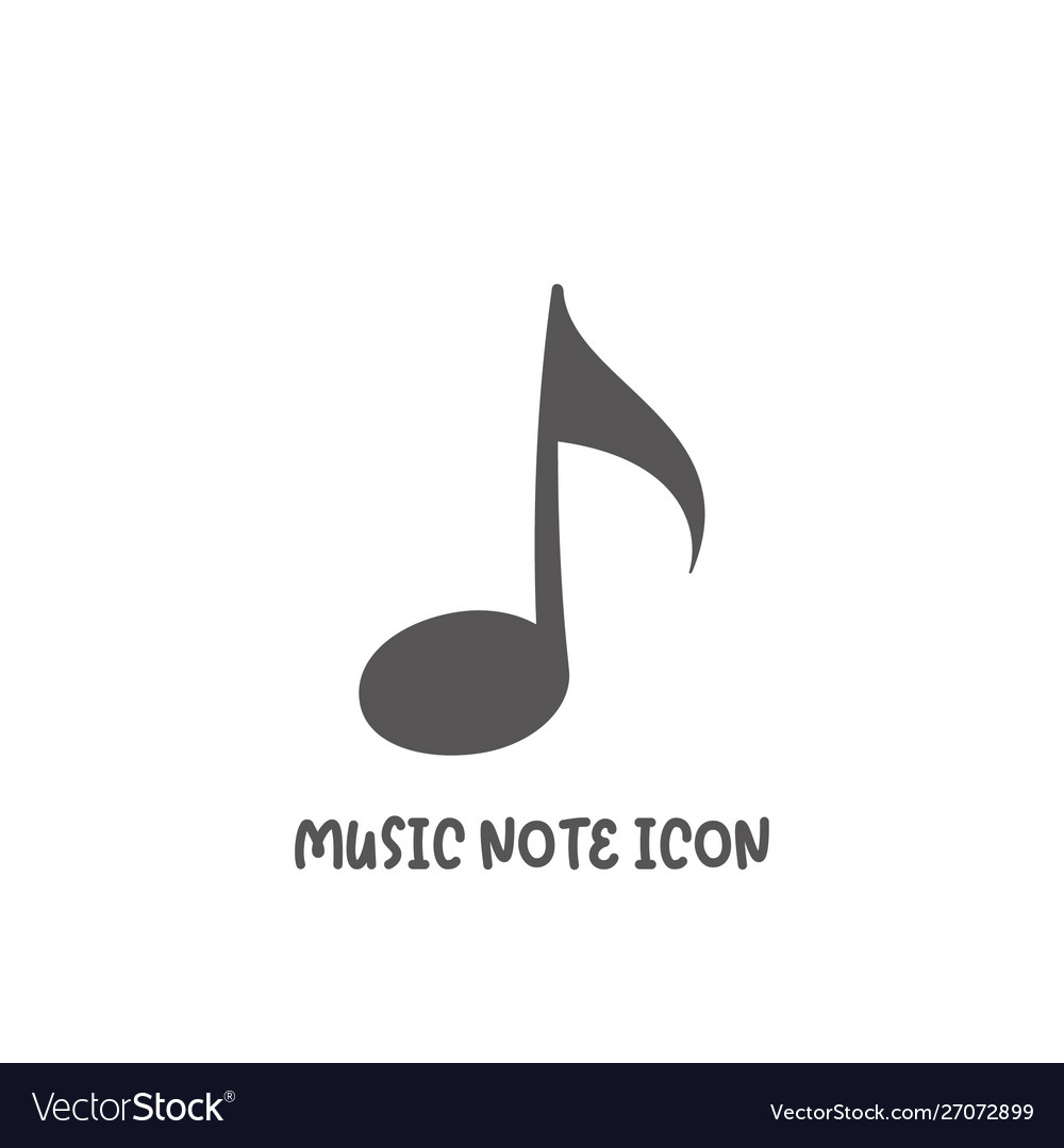 Music note icon simple flat style Royalty Free Vector Image