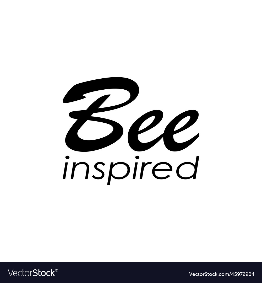 Bee inspirierte schwarze Brief Zitat