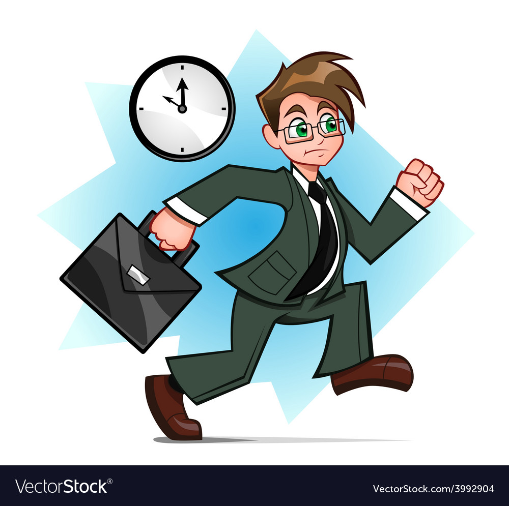 Running businessman