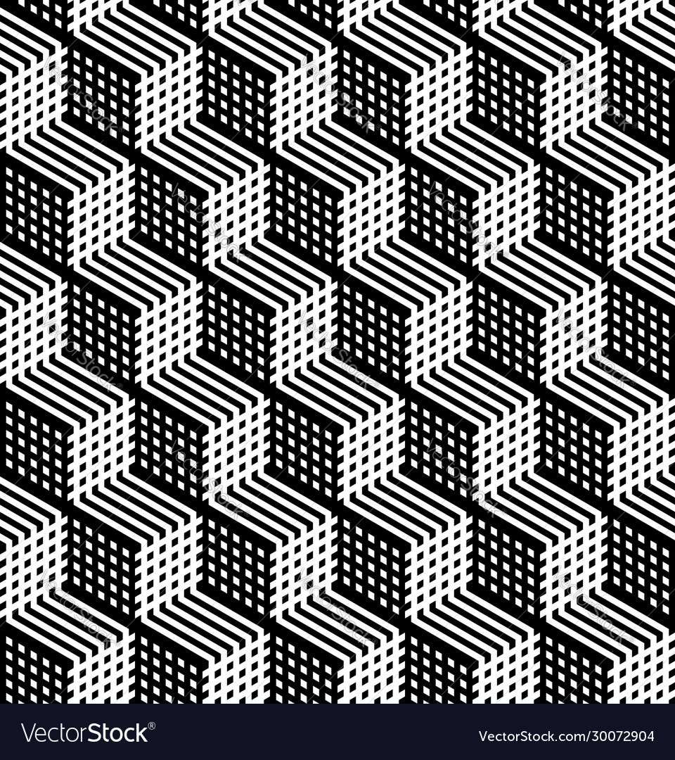 Seamless geometric op art pattern Royalty Free Vector Image