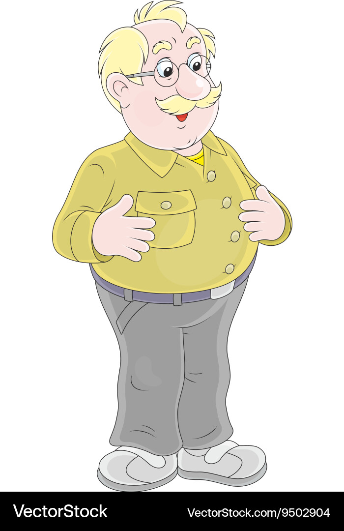 Smiling Elderly Man Royalty Free Vector Image Vectorstock