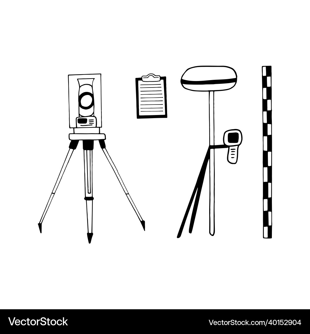 Tacheometer technical level total station Vector Image