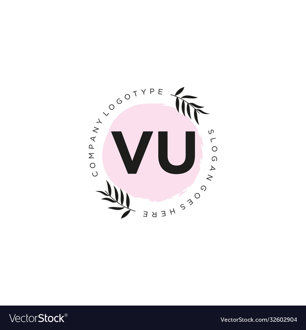 Vu Buchstaben Logo-Icon Design Template-Elemente