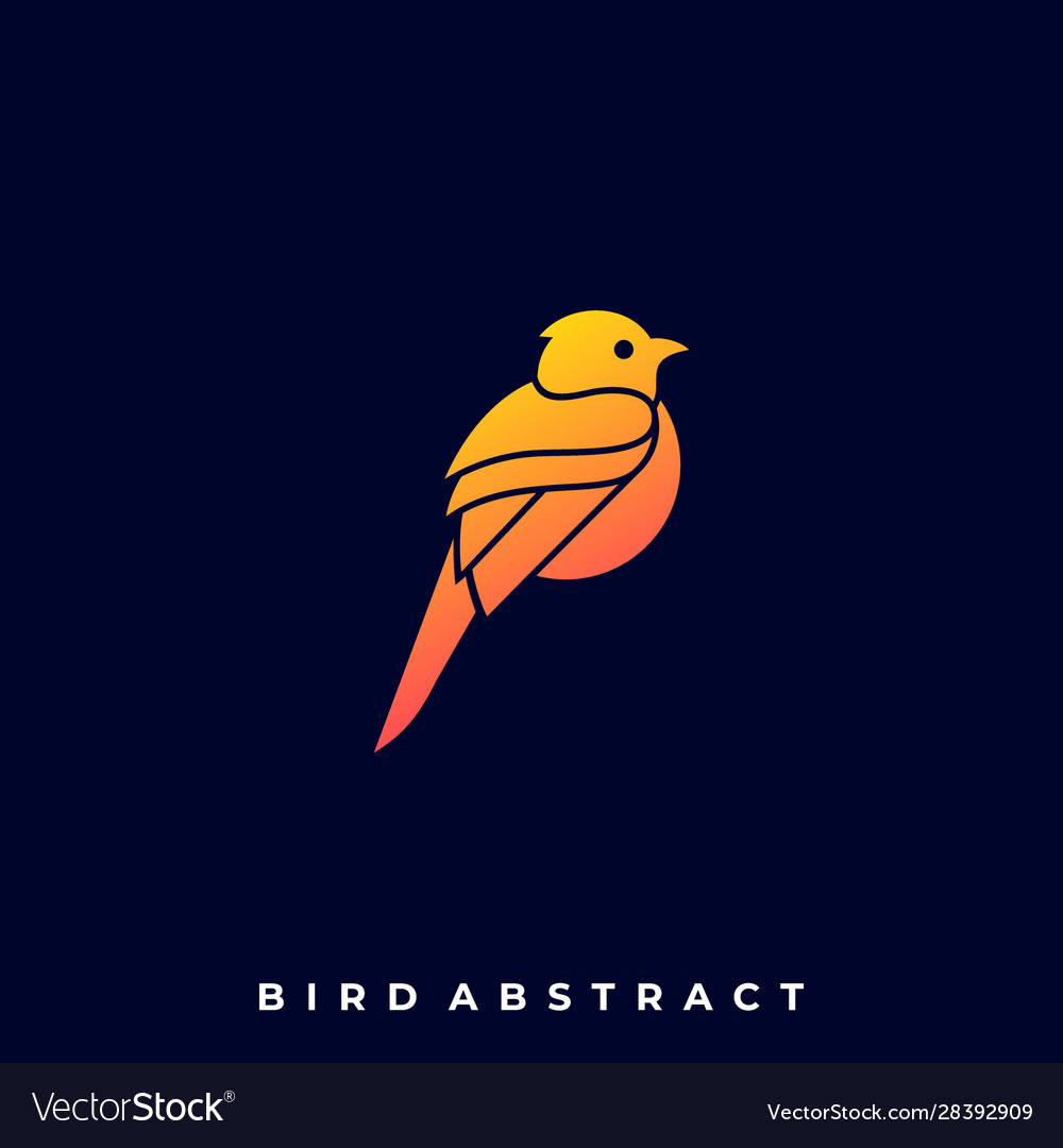 Abstract bird template Royalty Free Vector Image