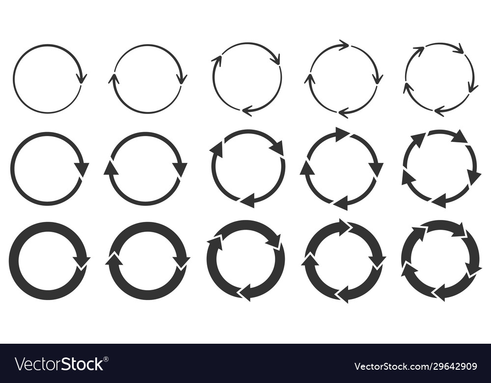 Circle arrows round reload or repeat icon rotate vector image Circle arrows round reload or repeat icon rotate