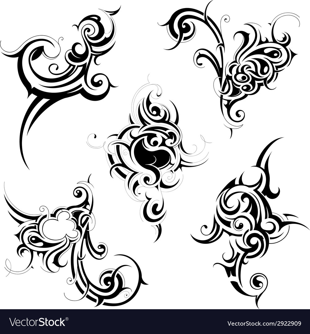 Tribals stock vector. Illustration of floral, flourishes - 4086717