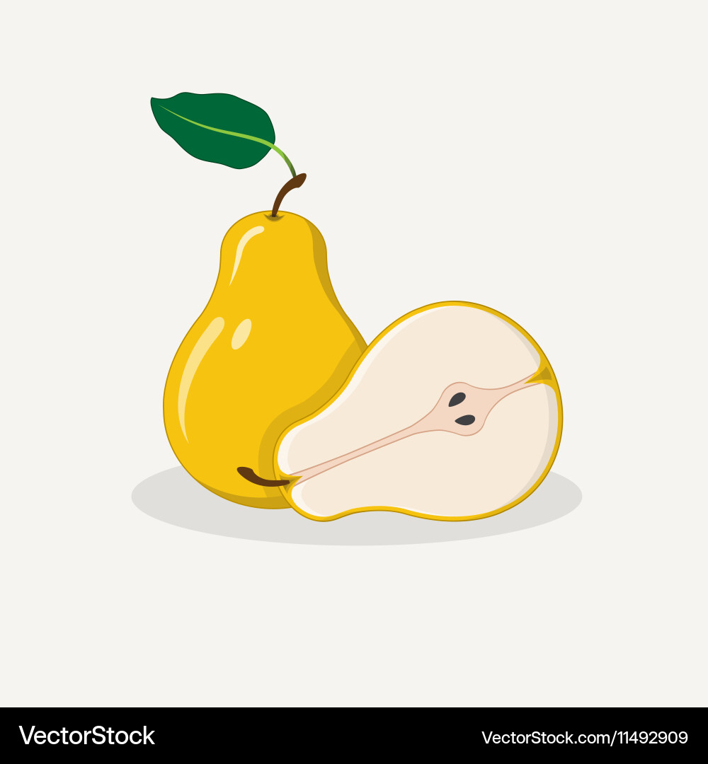 Pear flat icon Royalty Free Vector Image - VectorStock