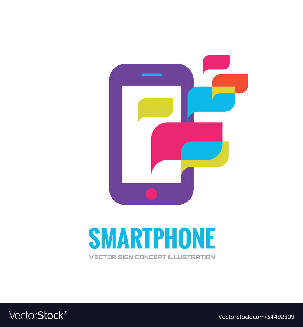 Smartphone logo template mobile phone