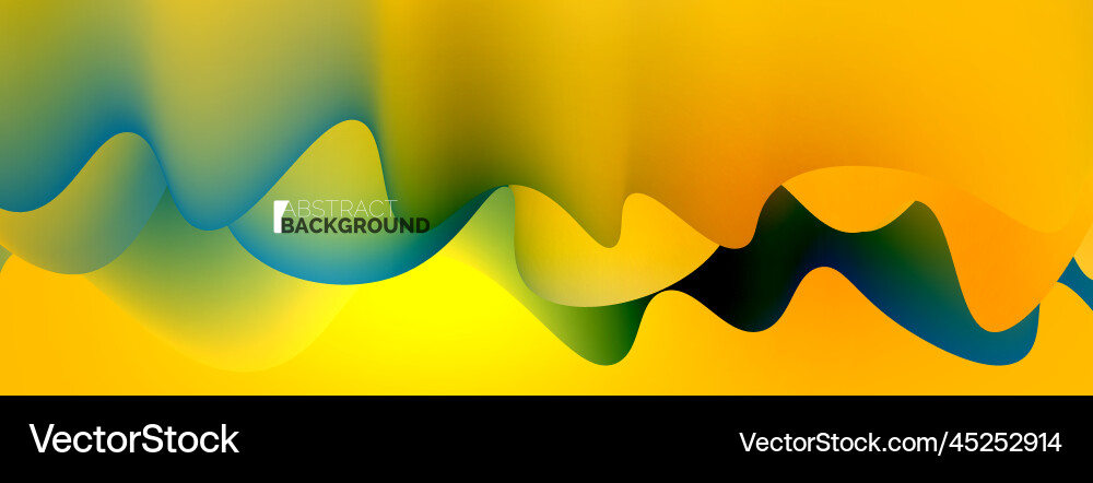 Dynamic liquid waves abstract background Vector Image