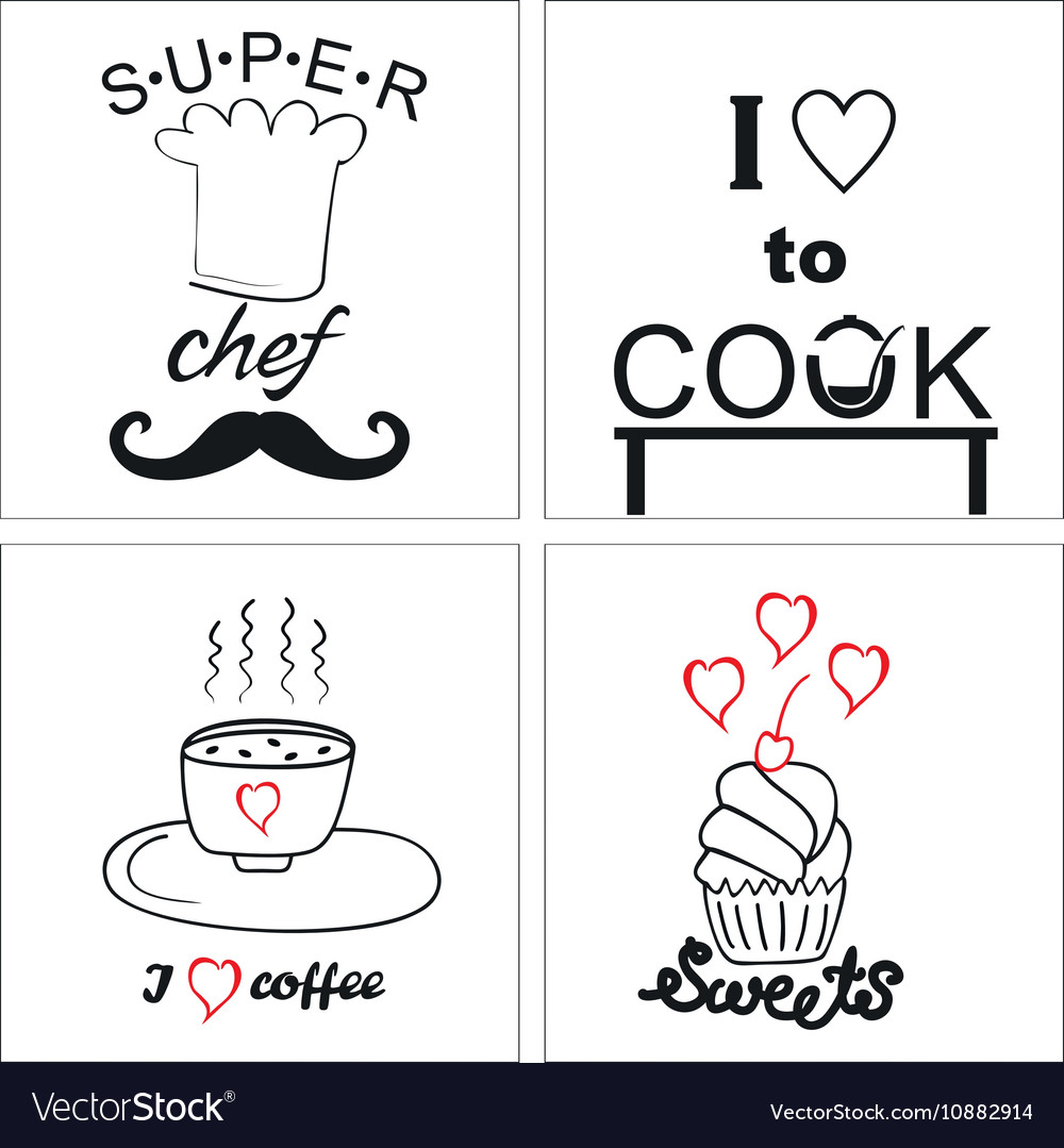 Logo on theme cooking and food