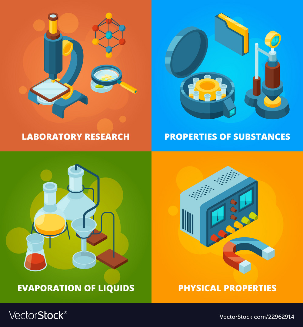 Science equipment chemistry testing research Vector Image