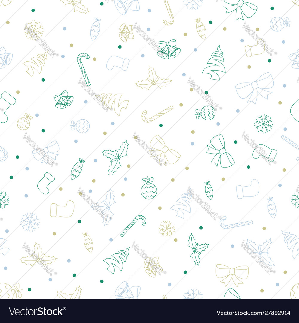 Seamless flat style christmas texture