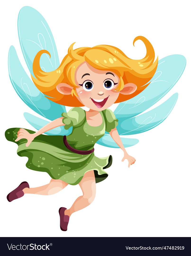 Beautiful fairy cartoon character Royalty Free Vector Image