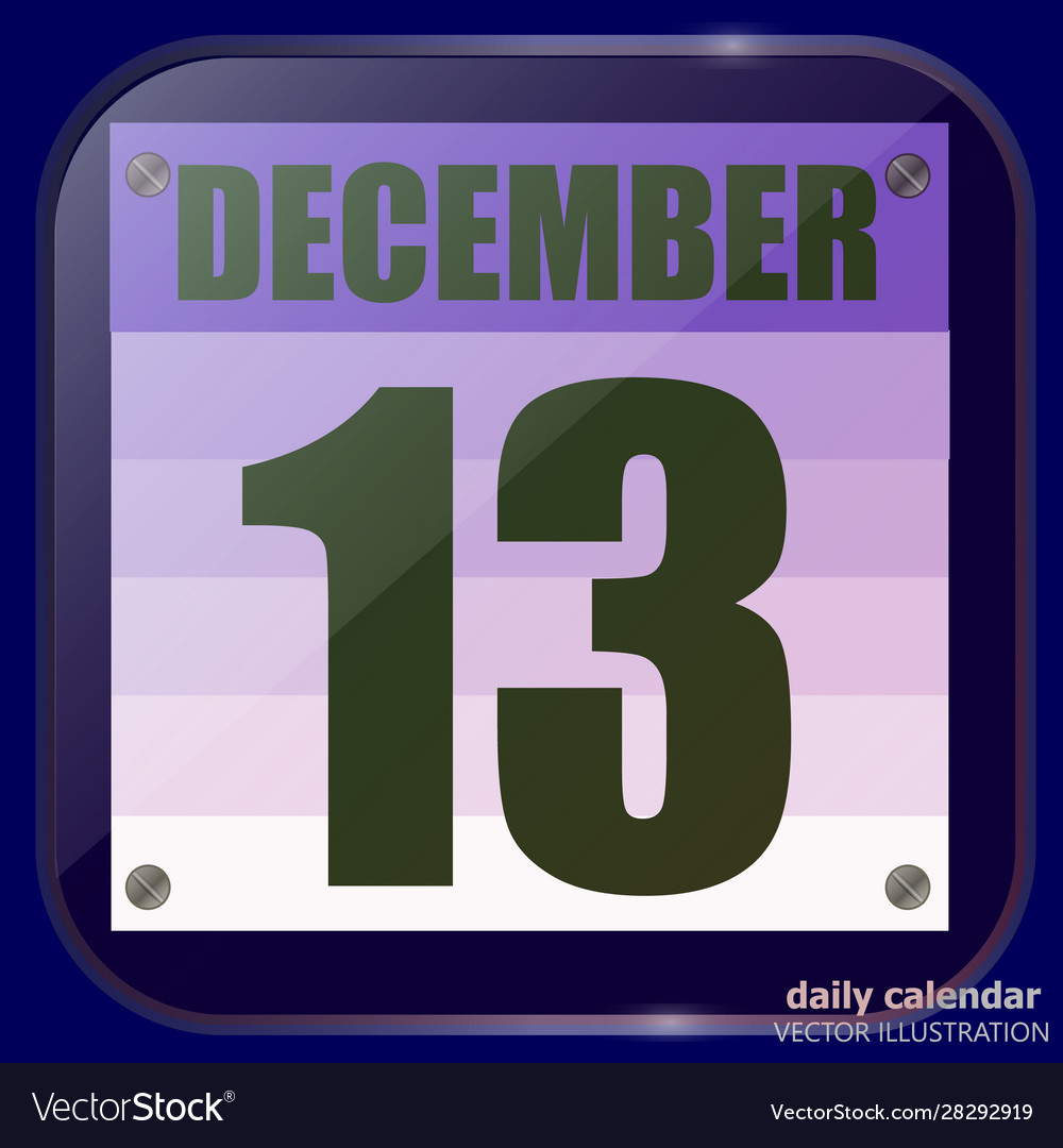 December 13 icon for planning important day Vector Image