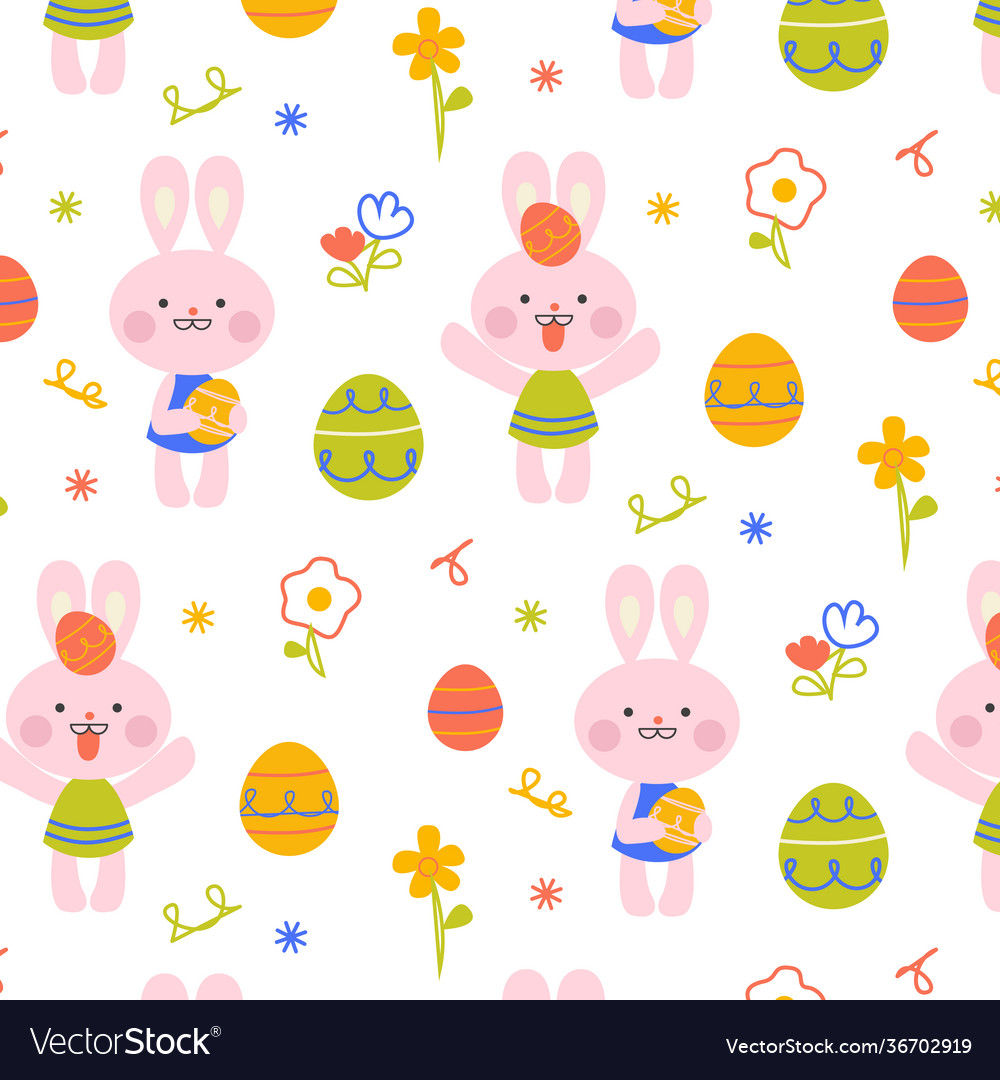 Hand drawn easter pattern Royalty Free Vector Image