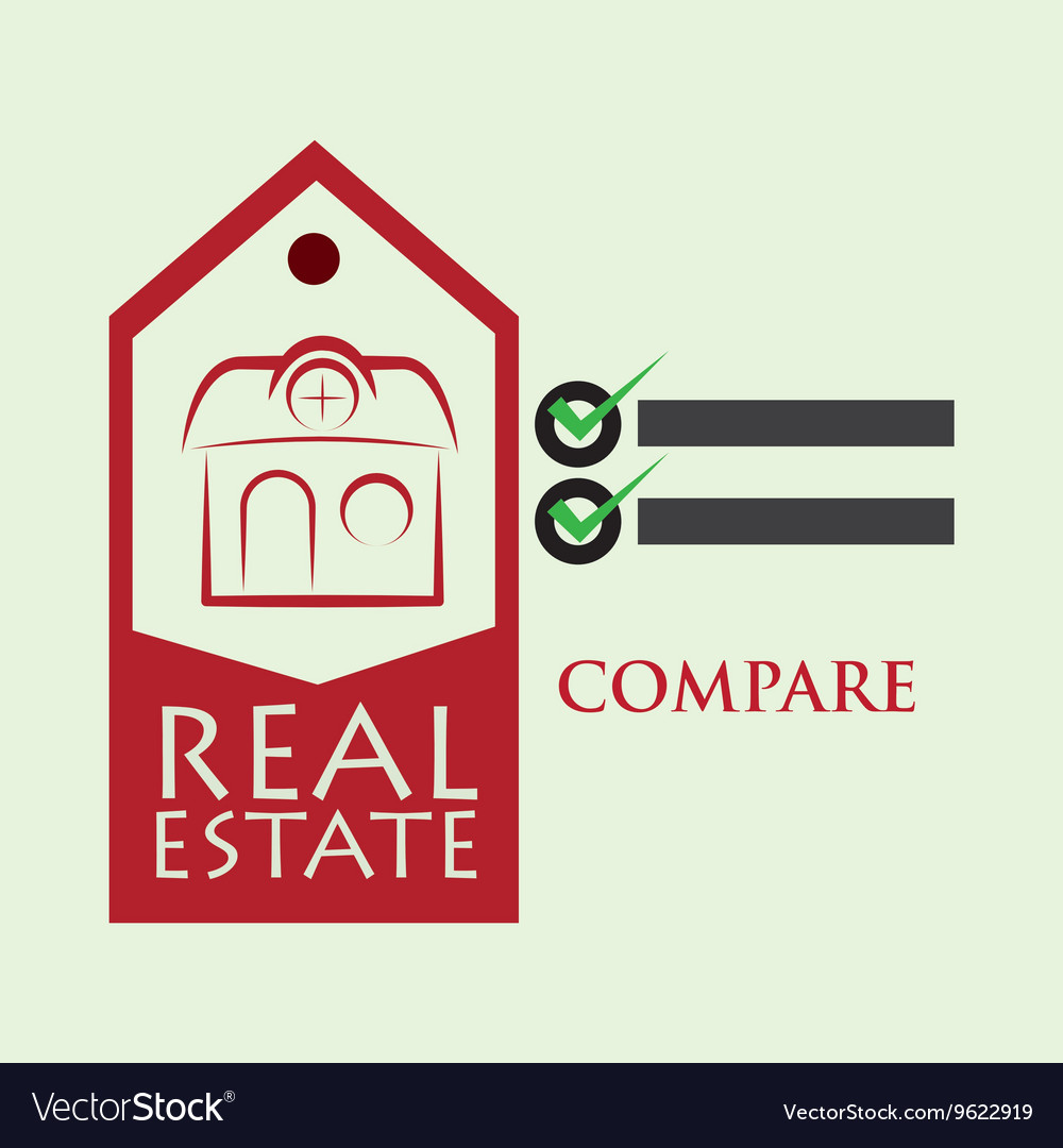 Real estate design home concept property icon Vector Image