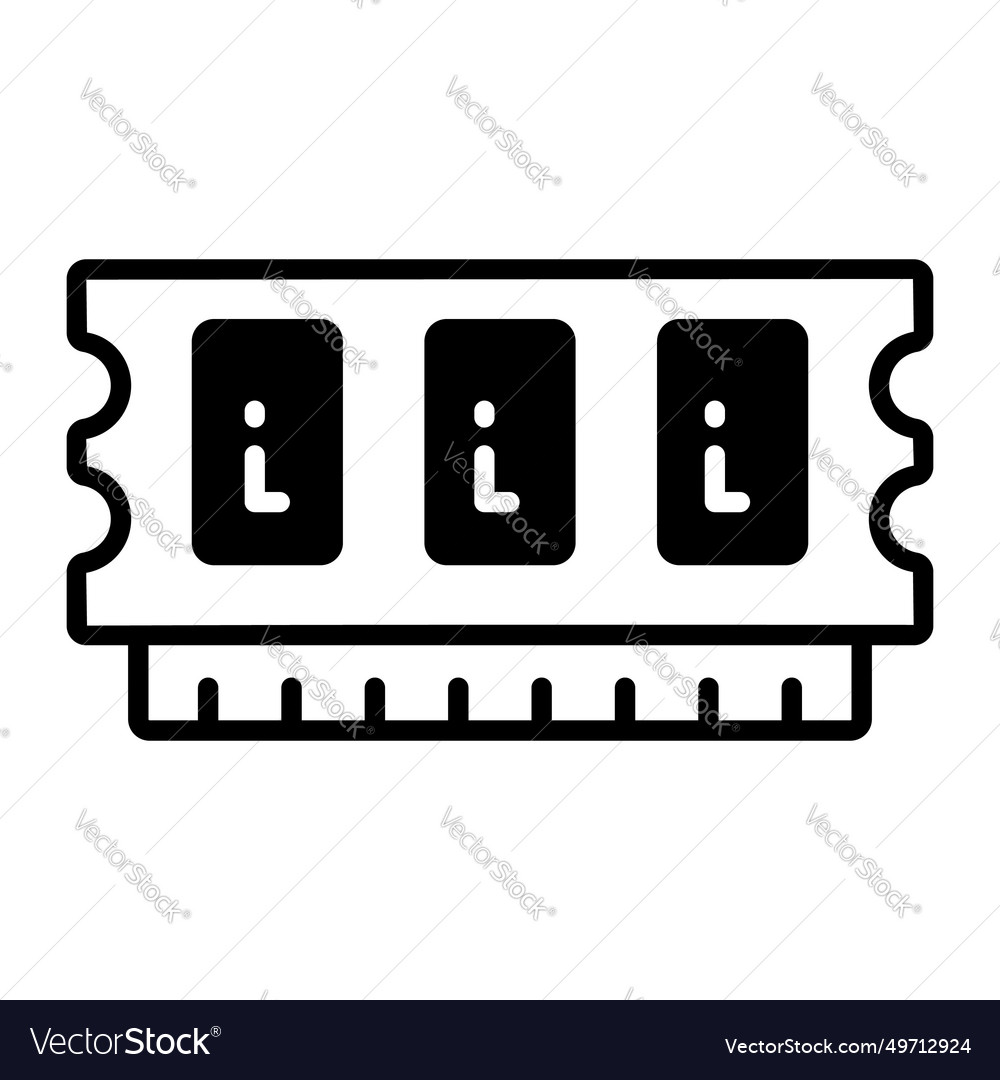 Beautifully designed icon of ram random access Vector Image