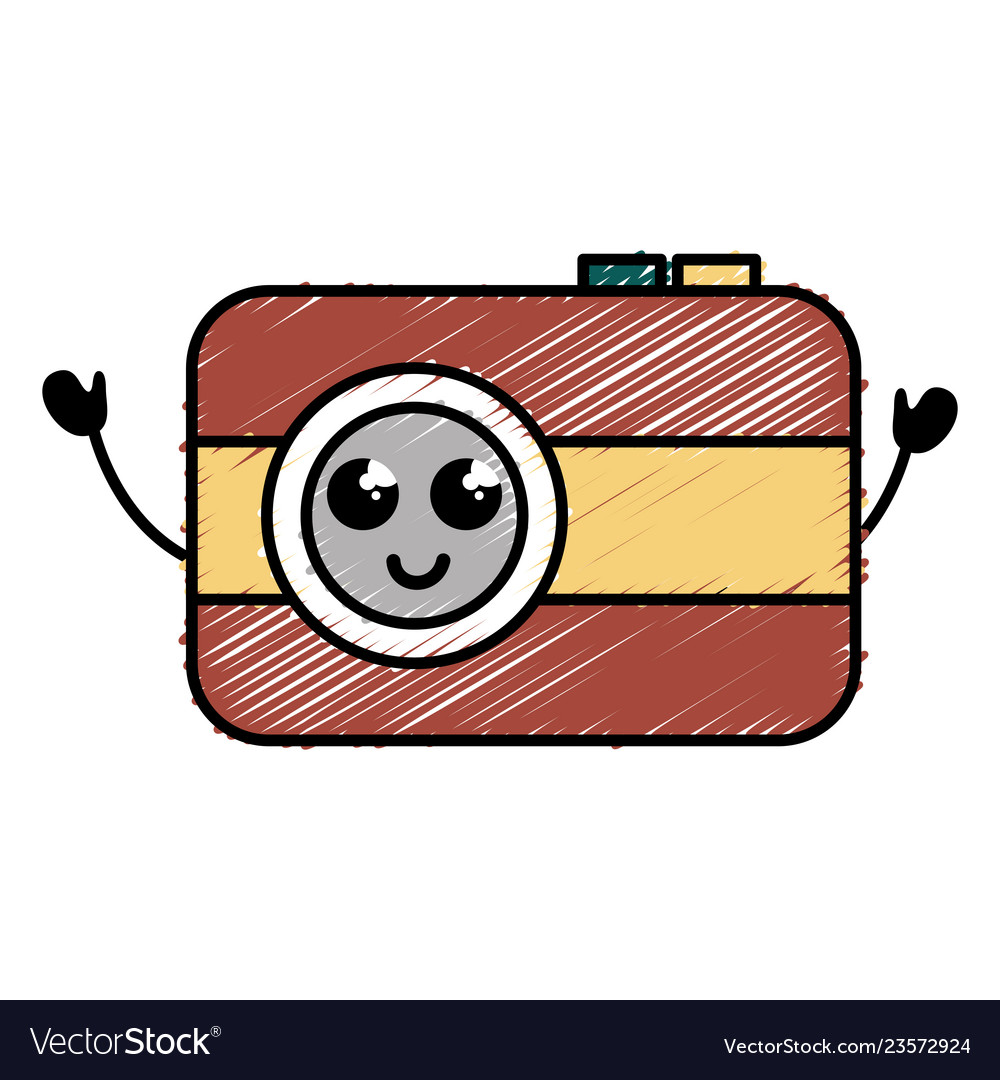 Camera photographic kawaii character