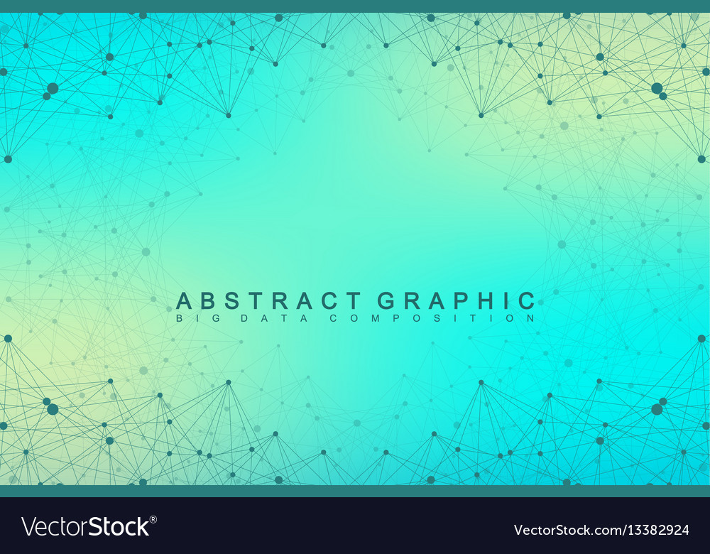 Geometric graphic background molecule Royalty Free Vector