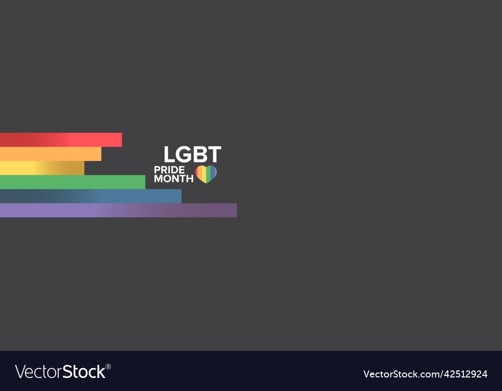 Happy Pride Month Horizontal Banner Royalty Free Vector