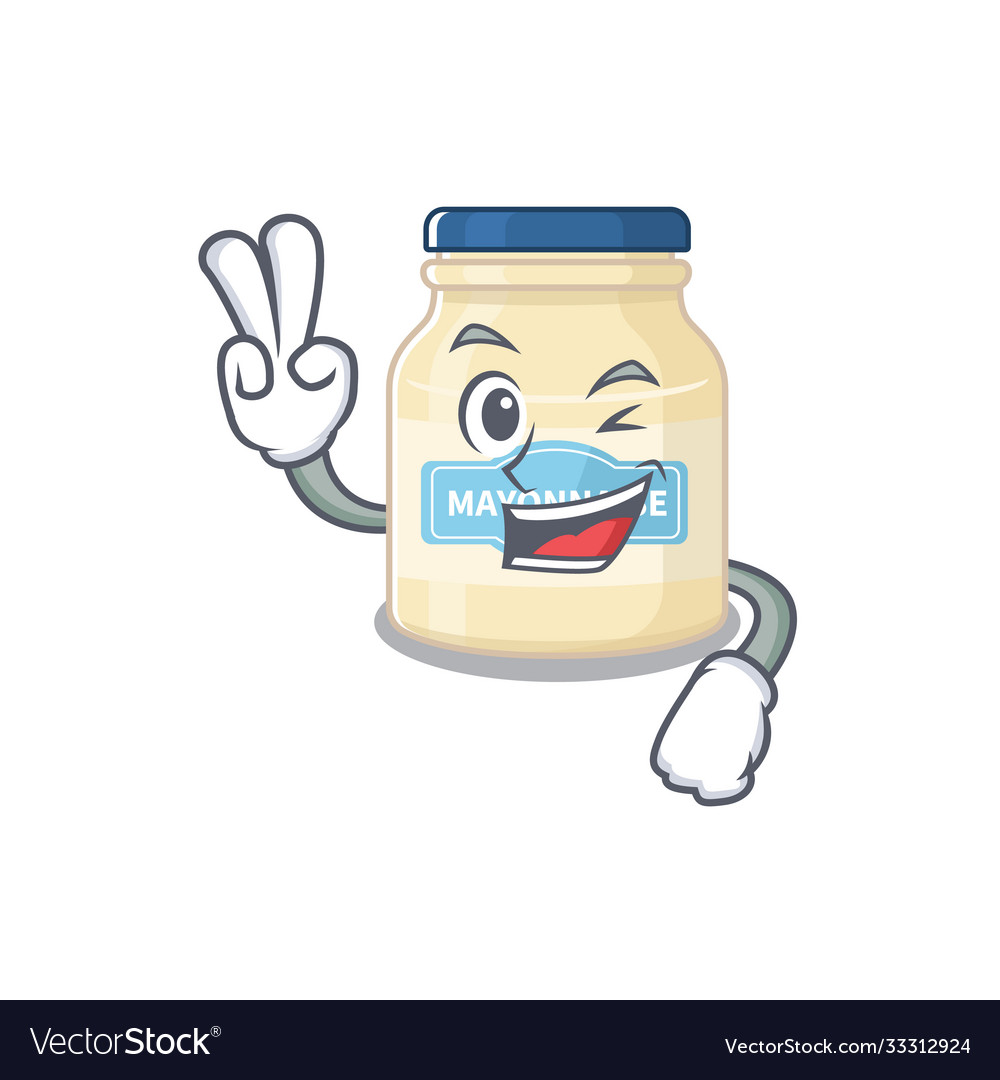 Mascot funny mayonnaise cartoon character Vector Image