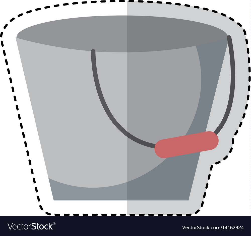 Metal bucket isolated icon