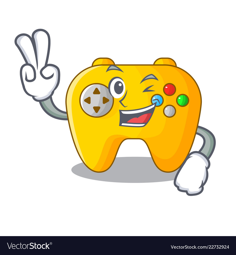 Two finger video game controller shaped Royalty Free Vector