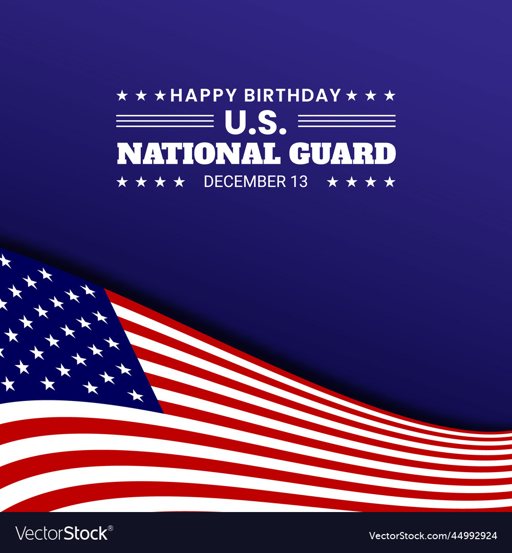 United States National Guard Birthday Royalty Free Vector