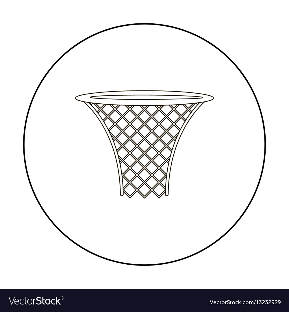 Basketball Hoop Icon Outline Single Sport Icon Vector Image