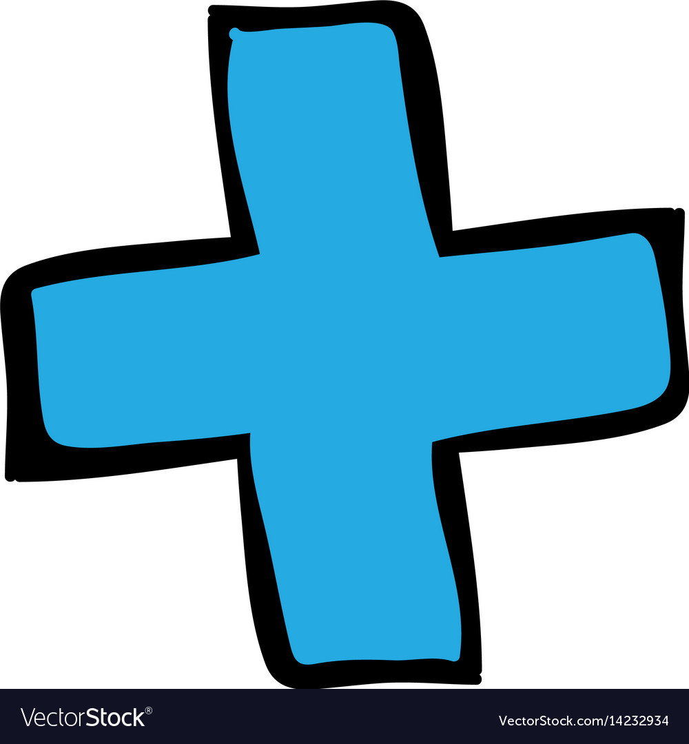 Colorful hand drawn silhouette of blue medical Vector Image