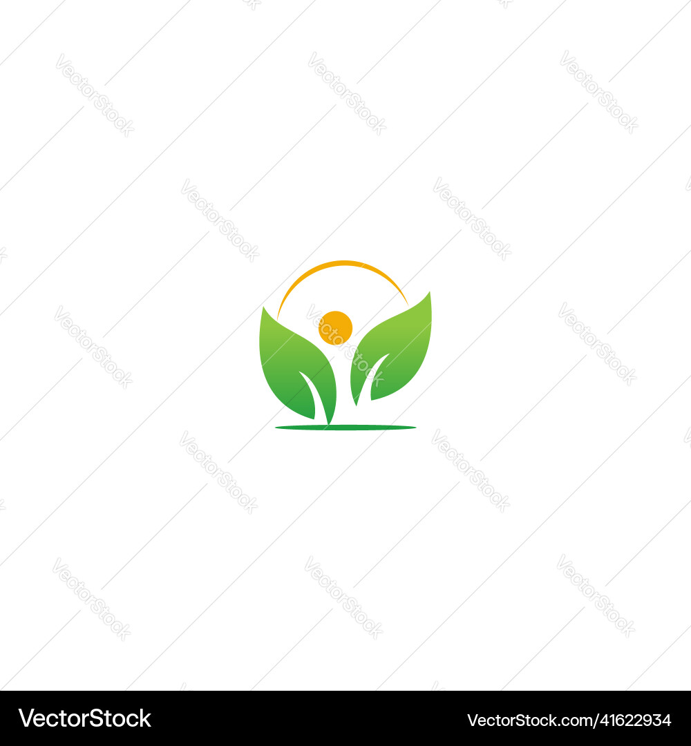 Green leaf ecology logo Royalty Free Vector Image