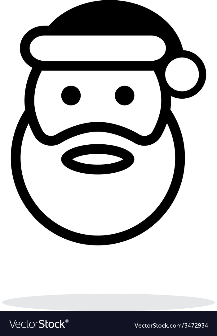 Santa claus icon on white background