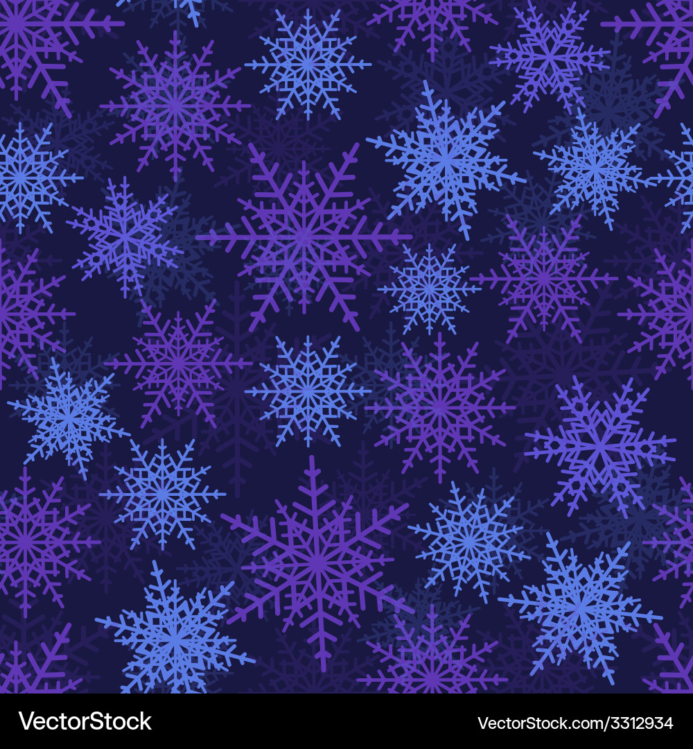Snowflakes seamless pattern Royalty Free Vector Image