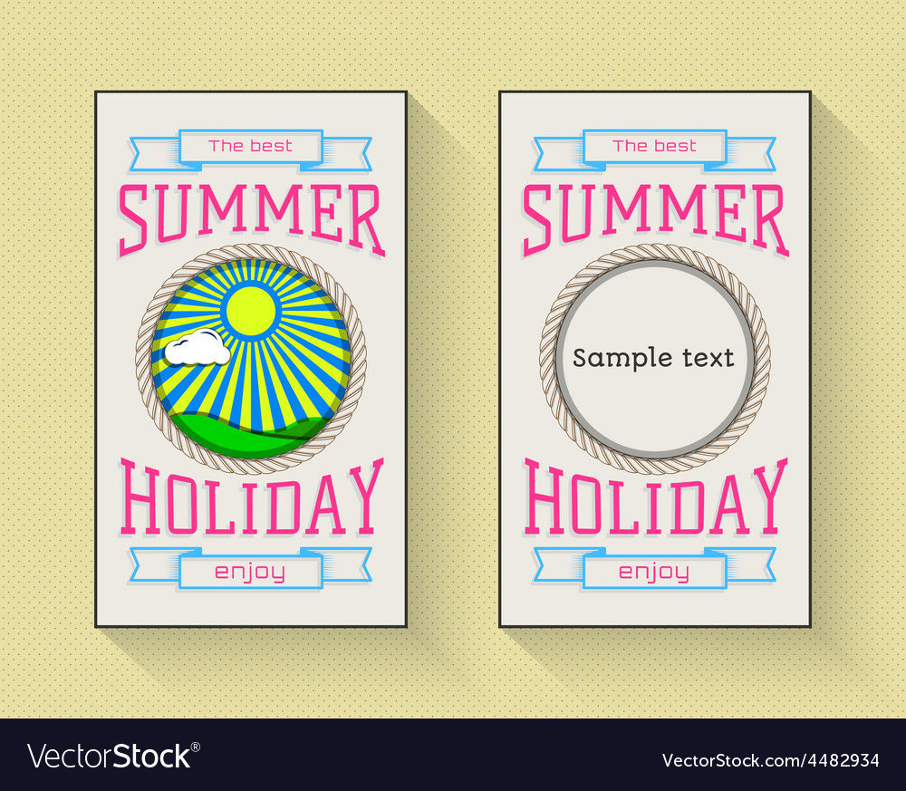 Summer holiday party festival logos badges