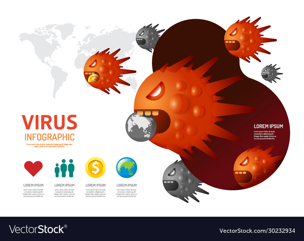 Virus corona covid 19 infographic design protect Vector Image