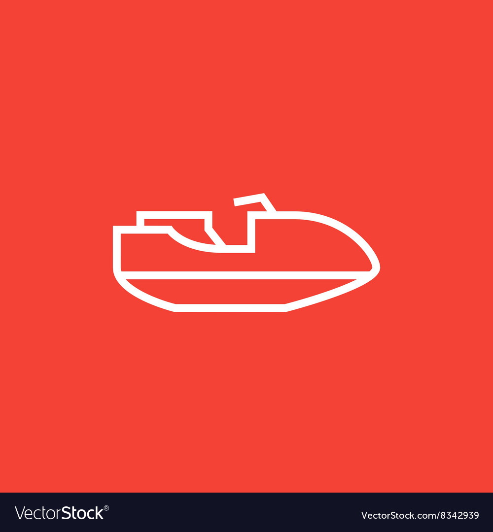 Jet scooter line icon