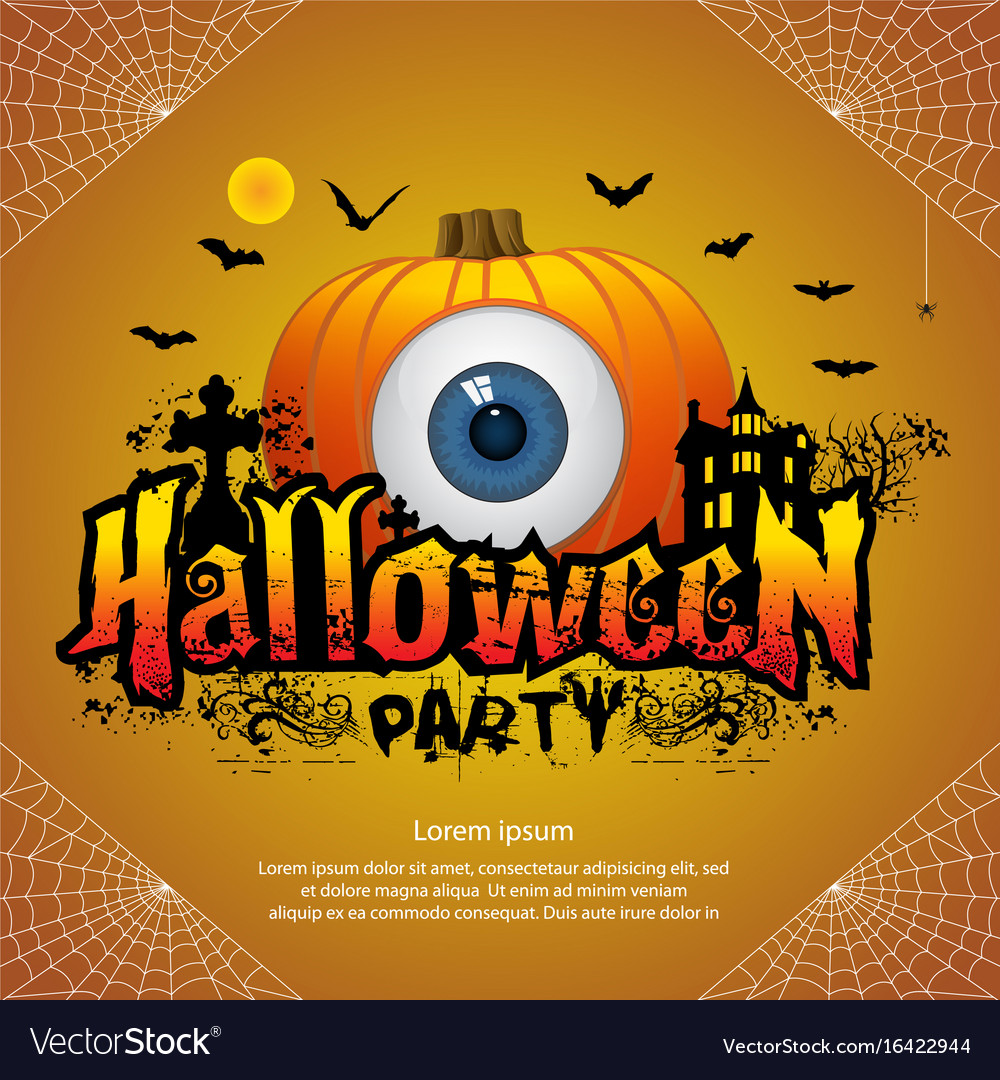halloween party banner vector image