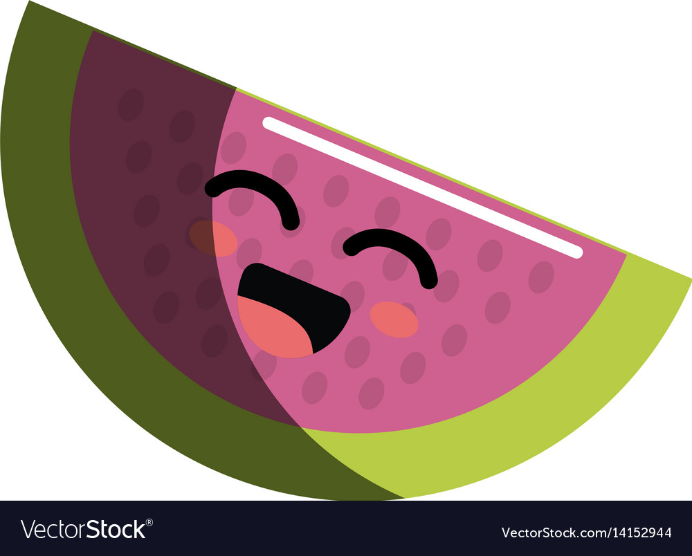 Kawaii nice happy watermelon icon Royalty Free Vector Image