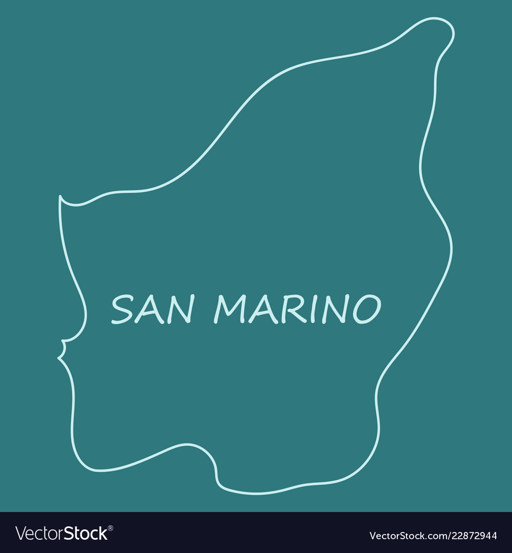 Map of san marino with flag isolated